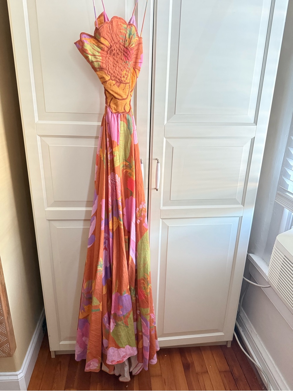 FARM Rio Floral Spaghetti-Strap Maxi Dress in Pink, Purple & Brown - Picture 5 of 6